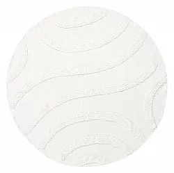 Runde Teppiche - Emilia Natural Cotton Shaggy (offwhite)