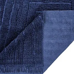 Hochflorteppiche - Farley Natural Cotton Shaggy (blau)