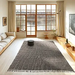 Hochflorteppiche - Farley Natural Cotton Shaggy (taupe)