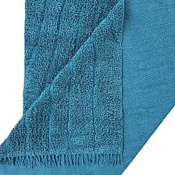 Hochflorteppiche - Farley Natural Cotton Shaggy (türkis)