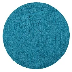 Runde Teppiche - Farley Natural Cotton Shaggy (türkis)