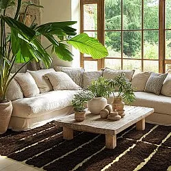 Hochflorteppiche - Ikara Natural Cotton Shaggy (braun)