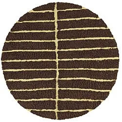 Rund Teppich - Ikara Natural Cotton Shaggy (braun)