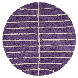 Rund Teppich - Ikara Natural Cotton Shaggy (lila)