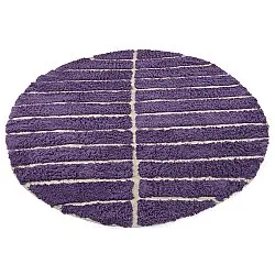 Rund Teppich - Ikara Natural Cotton Shaggy (lila)