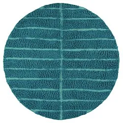 Rund Teppich - Ikara Natural Cotton Shaggy (türkis)