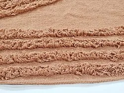 Runde Teppiche - Jovie Natural Cotton Shaggy (terrakotta)