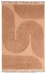 Hochflorteppiche - Jovie Natural Cotton Shaggy (terrakotta)