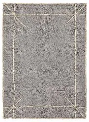 Hochflorteppiche - Kairi Natural Cotton Shaggy (grau/beige)