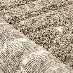 Hochflorteppiche - Kindon Natural Cotton Shaggy (beige/weiß)