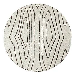 Runde Teppiche - Kindon Natural Cotton Shaggy (cremefarben/braun)