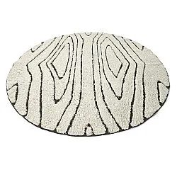 Runde Teppiche - Kindon Natural Cotton Shaggy (cremefarben/braun)