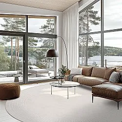Rund Teppich - Kuba (beige)