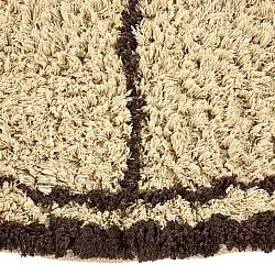 Rund Teppich - Lana Natural Cotton Shaggy (beige/braun)