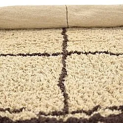 Rund Teppich - Lana Natural Cotton Shaggy (beige/braun)
