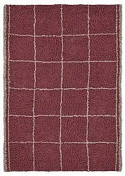 Hochflorteppiche - Lana Natural Cotton Shaggy (taupe/rot)