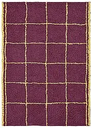 Hochflorteppiche - Lana Natural Cotton Shaggy (bordeaux/gelb)