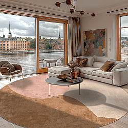 Rund Teppich - Lazio (beige/rosa)