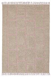 Hochflorteppiche - Lindley Natural Cotton Shaggy (beige/rosa)