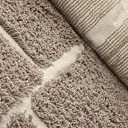 Hochflorteppiche - Lindley Natural Cotton Shaggy (taupe/grau)