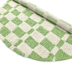 Rund Teppich - Maranello Natural Cotton Shaggy (grün)