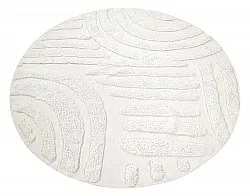 Runde Teppiche - Margo Natural Cotton Shaggy (offwhite)