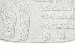 Runde Teppiche - Margo Natural Cotton Shaggy (offwhite)