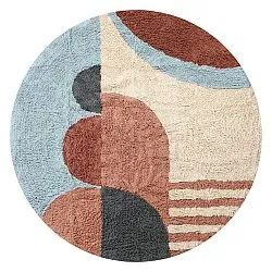 Runde Teppiche - Osmery Natural Cotton Shaggy (multi)
