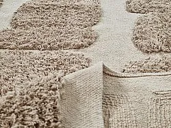 Runde Teppiche - Salem Natural Cotton Shaggy (taupe)