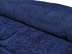 Runde Teppiche - Salem Natural Cotton Shaggy (Dunkelblau)