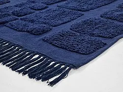 Hochflorteppiche - Salem Natural Cotton Shaggy (Dunkelblau)
