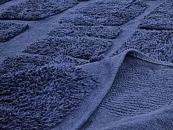Hochflorteppiche - Salem Natural Cotton Shaggy (Dunkelblau)