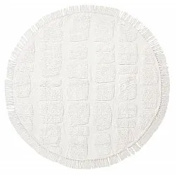 Runde Teppiche - Salem Natural Cotton Shaggy (offwhite)