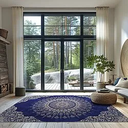 Wilton-Teppich - Sandrigo (blau/beige)