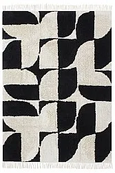 Hochflorteppiche - Siberia Natural Cotton Shaggy (offwhite/schwarz)