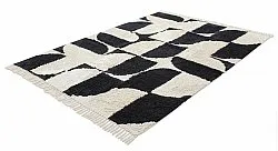 Hochflorteppiche - Siberia Natural Cotton Shaggy (offwhite/schwarz)