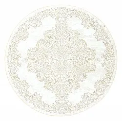 Rund Teppich - Valenza (weiß/beige)