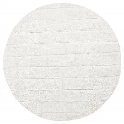 Runde Teppiche - Willow Natural Cotton Shaggy (offwhite)
