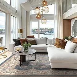 Wilton-Teppich - Zafer (grau/beige)