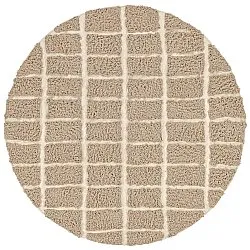 Rund Teppich - Zola Natural Cotton Shaggy (beige)