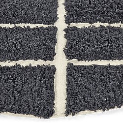 Rund Teppich - Zola Natural Cotton Shaggy (dunkelgrau)