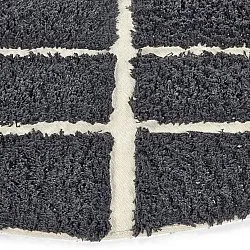 Rund Teppich - Zola Natural Cotton Shaggy (dunkelgrau)