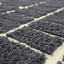 Rund Teppich - Zola Natural Cotton Shaggy (dunkelgrau)