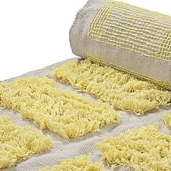 Hochflorteppiche - Zola Natural Cotton Shaggy (gelb)