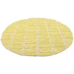 Rund Teppich - Zola Natural Cotton Shaggy (gelb)