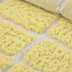 Rund Teppich - Zola Natural Cotton Shaggy (gelb)