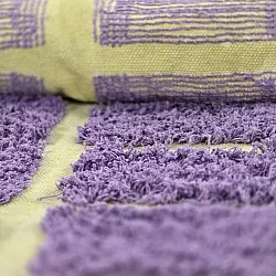 Hochflorteppiche - Zola Natural Cotton Shaggy (lila)
