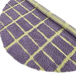 Rund Teppich - Zola Natural Cotton Shaggy (lila)