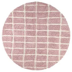 Rund Teppich - Zola Natural Cotton Shaggy (rosa)