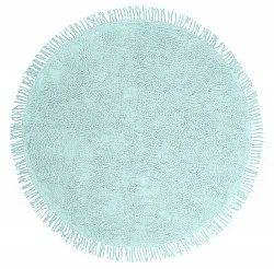 Runde Teppiche - Alba Natural Cotton Shaggy (türkis)